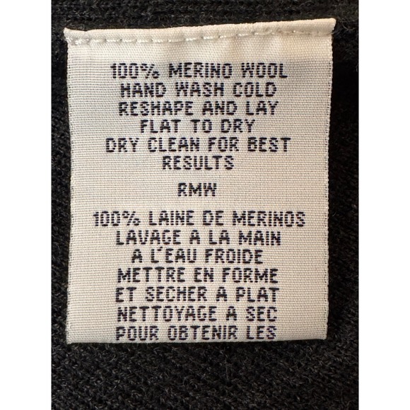 EILEEN FISHER Long Merino Wool Cardigan Size M Open Front Winter minimal casual - Picture 8 of 9